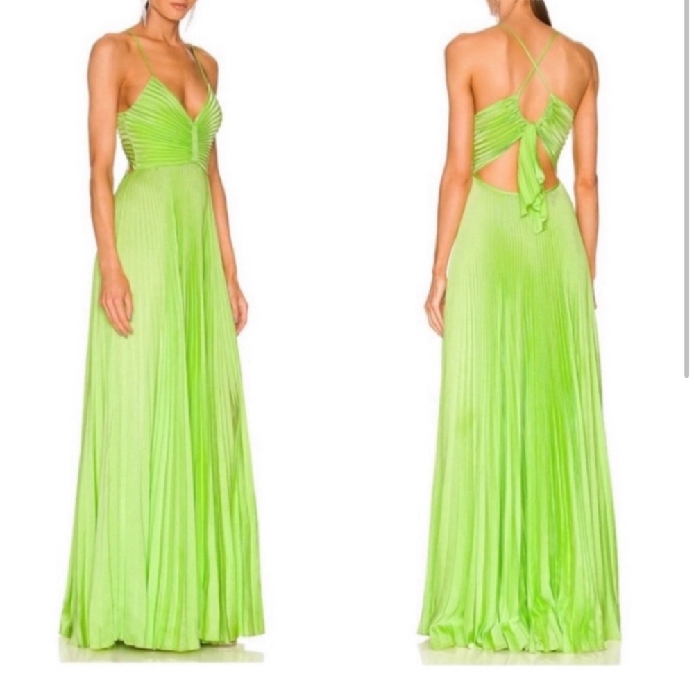A.L.C. Vibrant Lime Maxi Dress
